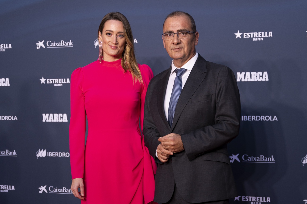 Mireia Belmonte et Juan Ignacio Gallardo sur le tapis rouge des Prix Marca du sport féminin