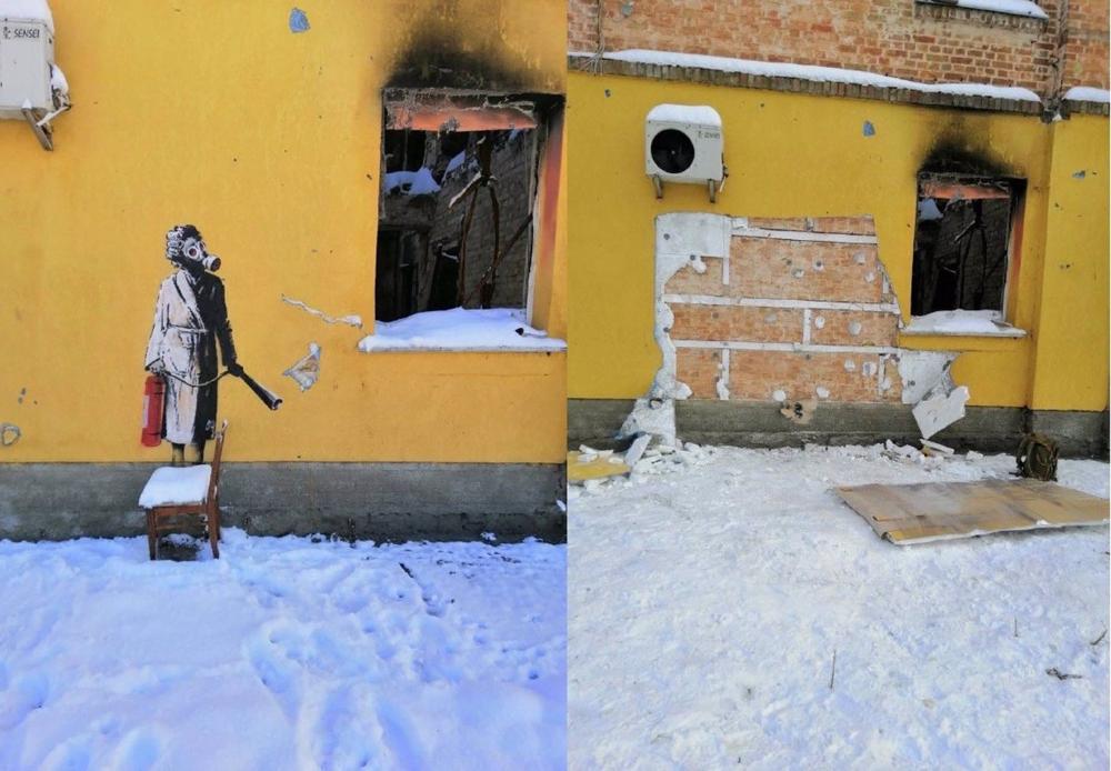 Un detenido por intentar robar un mural de Banksy en Ucrania