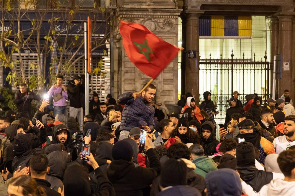 Morocco victory celebrations end with dozens arrested in Belgium and Netherlands