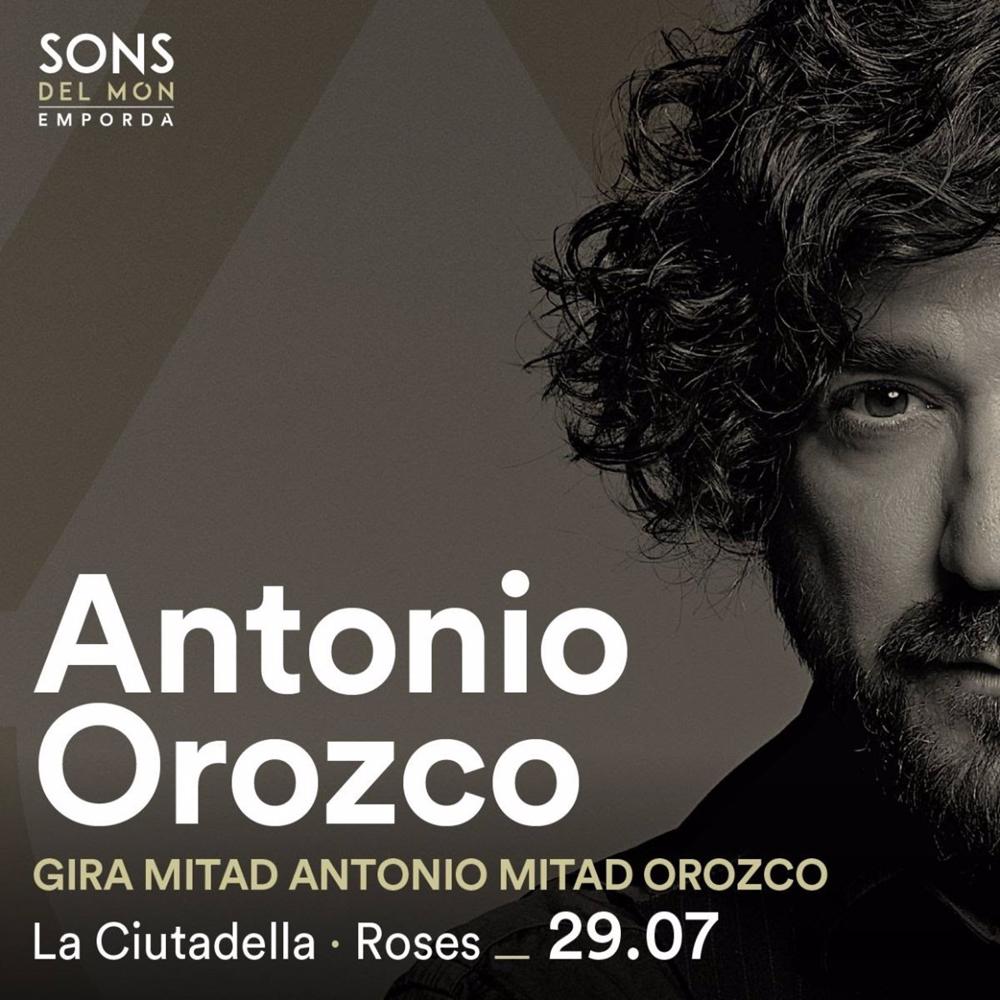 Antonio Orozco actuará el 29 de julio en el Festival Sons del Món de Roses (Gerona)