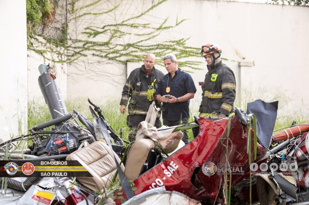 Helicopter crashes on street in Brazil’s Sao Paulo, four killed