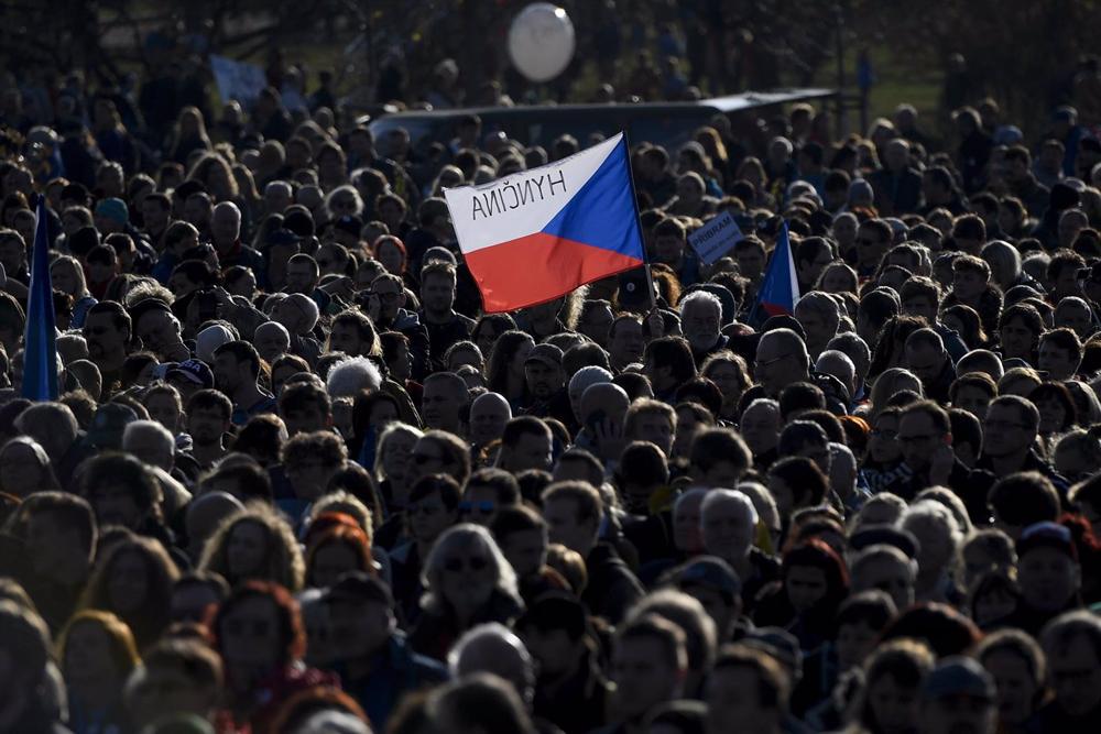 Thousands take to the streets in Czech Republic to protest against raising retirement age