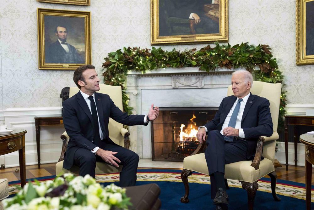 Biden and Macron agree on ‘maintaining peace and stability’ in Taiwan Strait