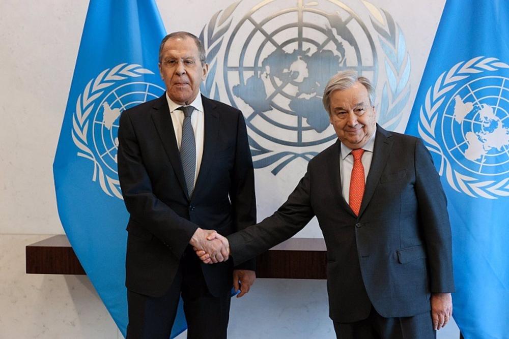 Guterres meets with Lavrov and delivers letter to Putin