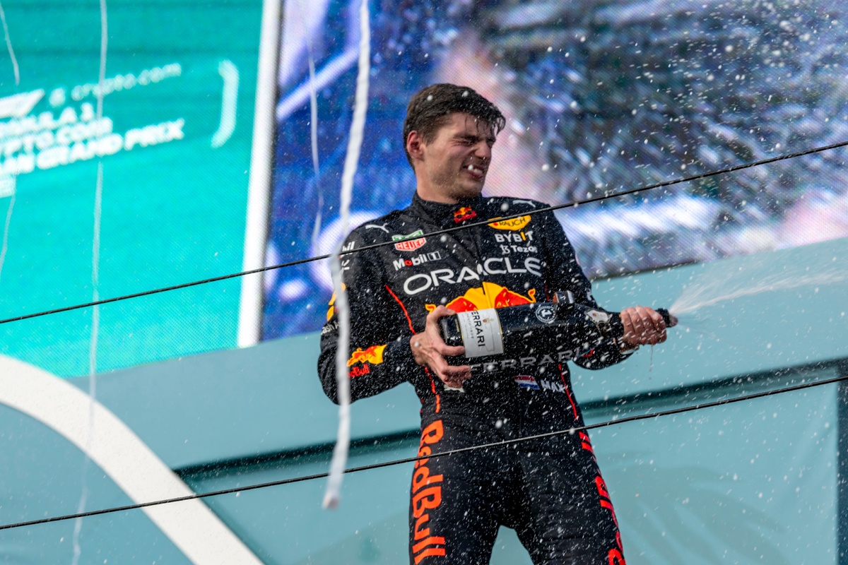 Max Verstappen wins in Miami ahead of Sergio Perez and Fernando Alonso